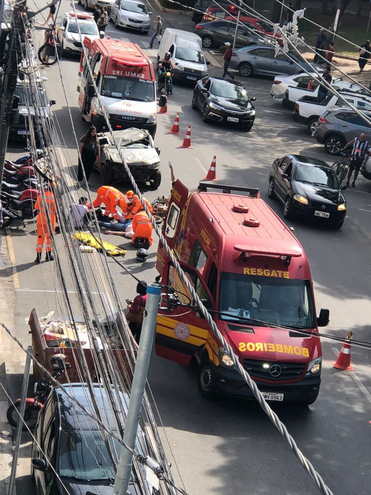 Simulação de acidente na Praça da Matriz gera susto e boatos