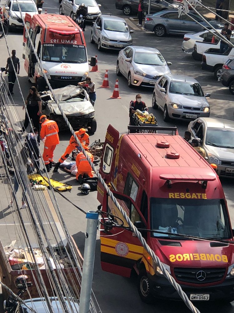 Simulação de acidente na Praça da Matriz gera susto e boatos