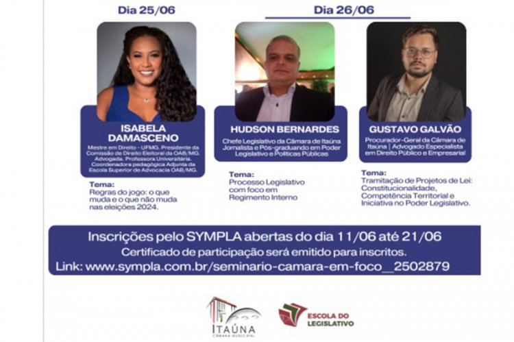CURSO - Câmara promove seminário para  pré-candidatos