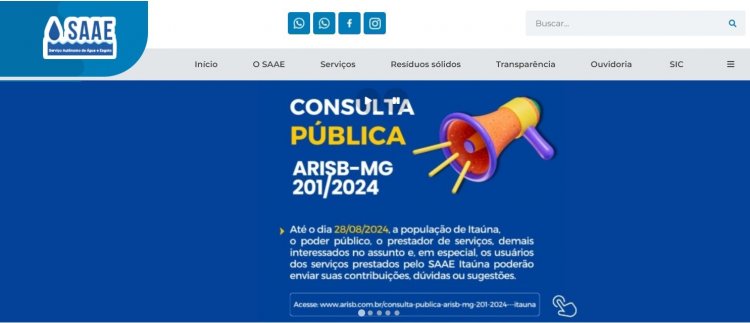 Proposta de aumento de 10,16%  na água e esgoto e 10,54% no lixo