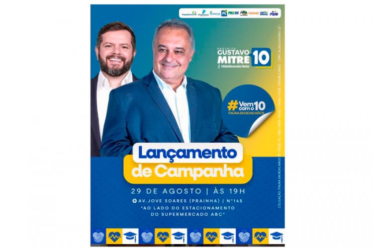 Gustavo Mitre anuncia  lançamento oficial  da campanha