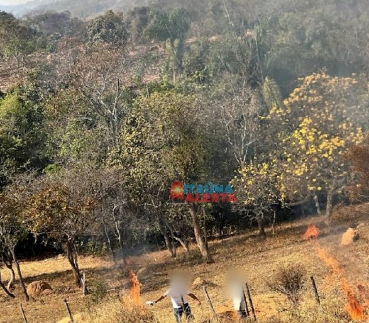 Homem é visto ateando fogo em mato no Recanto das Peixotas