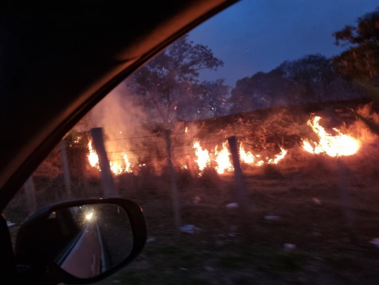 Incêndios continuam ocorrendo em áreas de vegetação seca em Itaúna