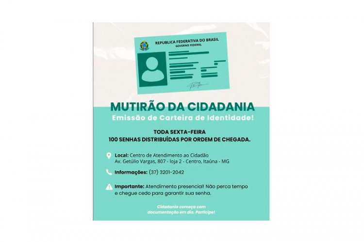 Emissão de carteira de identidade