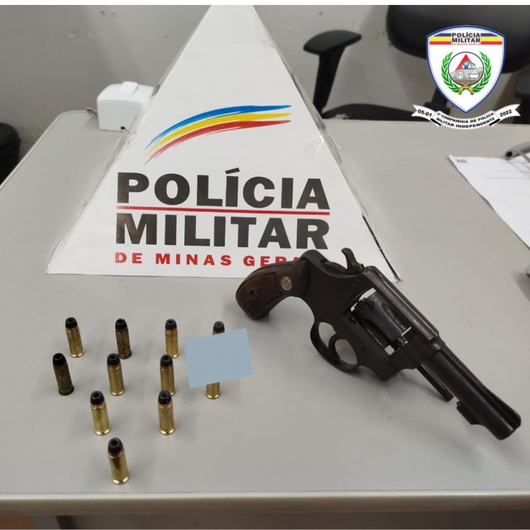 PM apreende arma de fogo no Santanense