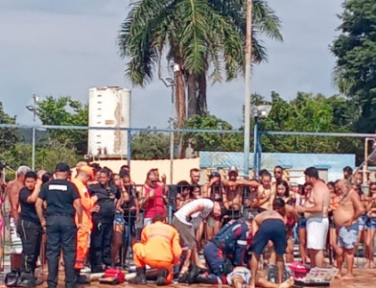 Jovem se afoga na Praça de Esportes de Santanense e é salvo